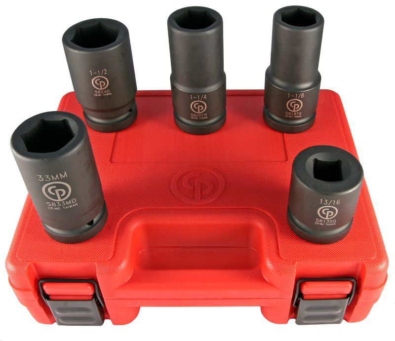 SS8205WS 1" Drive Set - Wheel SER SAE, Imperial & Metric, 5 pcs